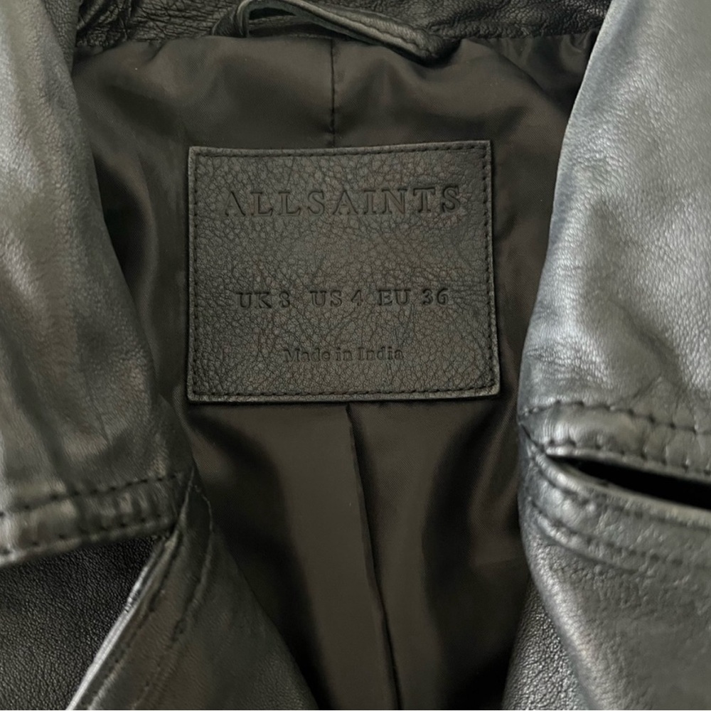 Allsaints cargo women’s Leather jacket Size 4 New No tags - Picture 6 of 6